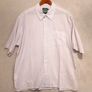 Rodd & Gunn Mens Short Sleeve Button Shirt Sz.2XL/Purple-White/Italian Fabric